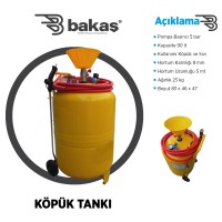 Oto Yıkama Köpük tankı 90 Lt - Bakaş Makina